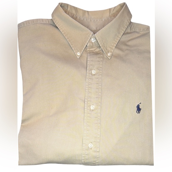 Polo Ralph Lauren Other - Polo by Ralph Lauren Men's Long Sleeved Button Down Shirt In Khaki Color XL